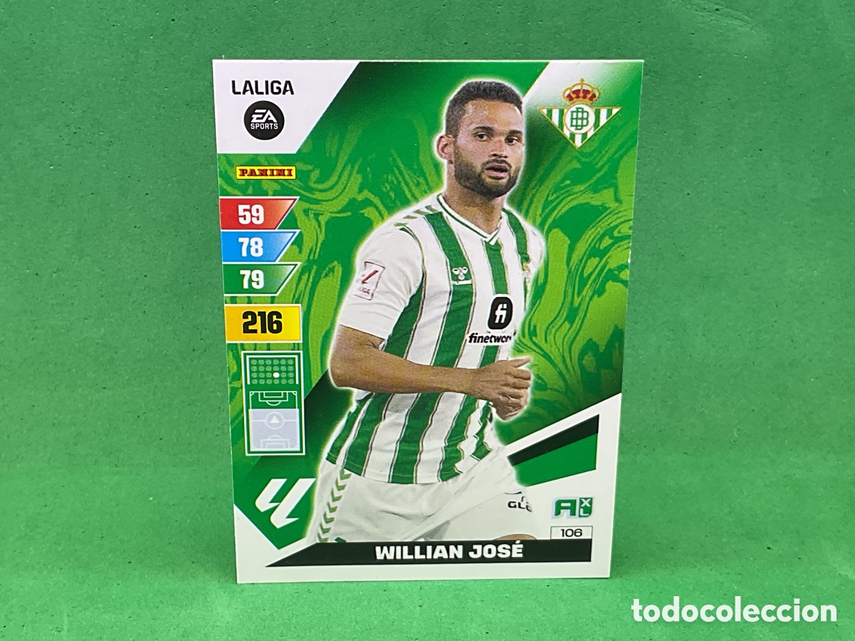 Cromos de Futebol: N&ordm; 106 . WILLIAN JOS&Eacute; . REAL BETIS. LA LIGA 2023/2024. ADRENALYN XL TRADING CARD GAME. PANINI