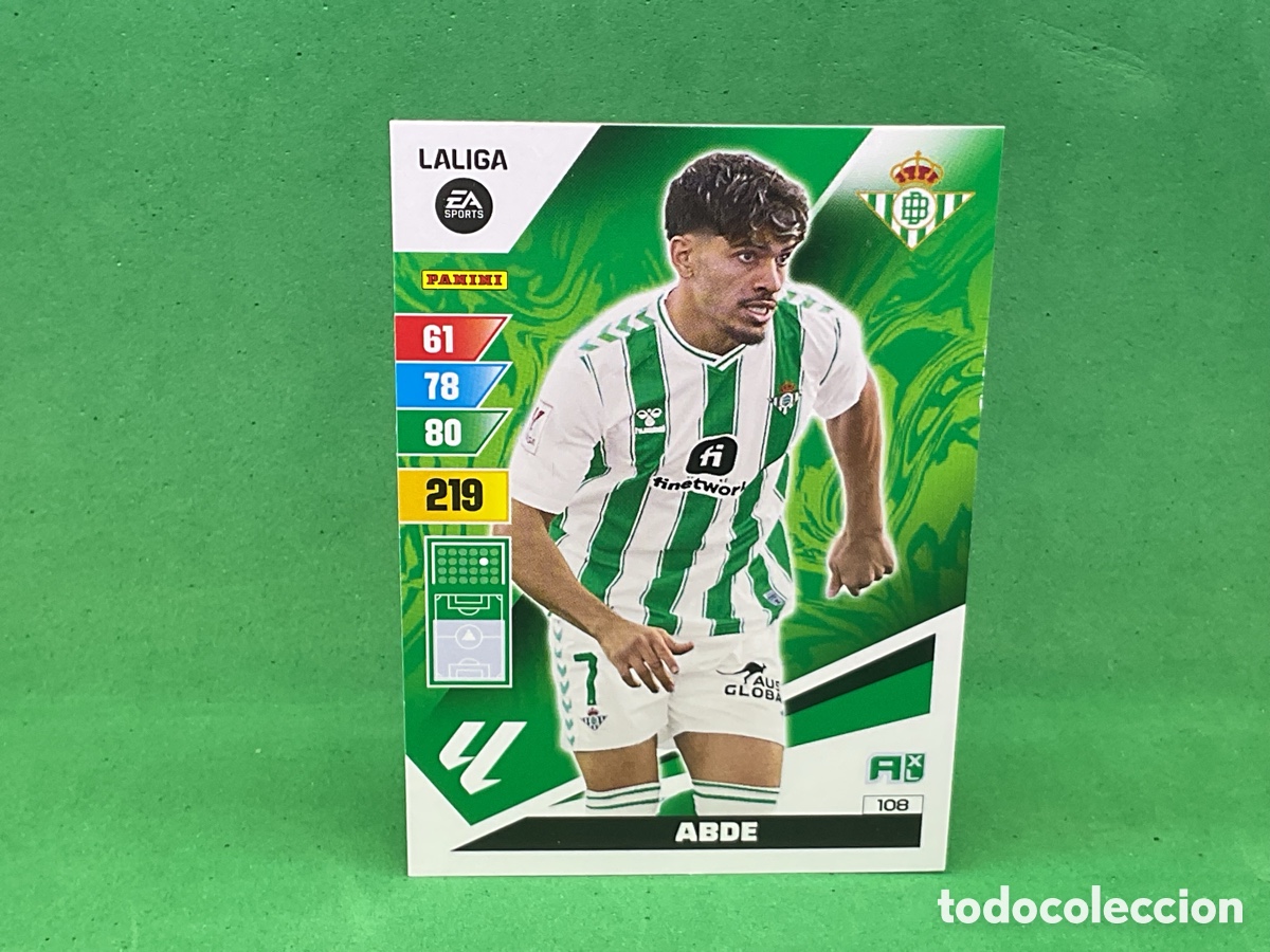 Cromos de Futebol: N&ordm; 108 . ABDE . REAL BETIS. LA LIGA 2023/2024. ADRENALYN XL TRADING CARD GAME. PANINI