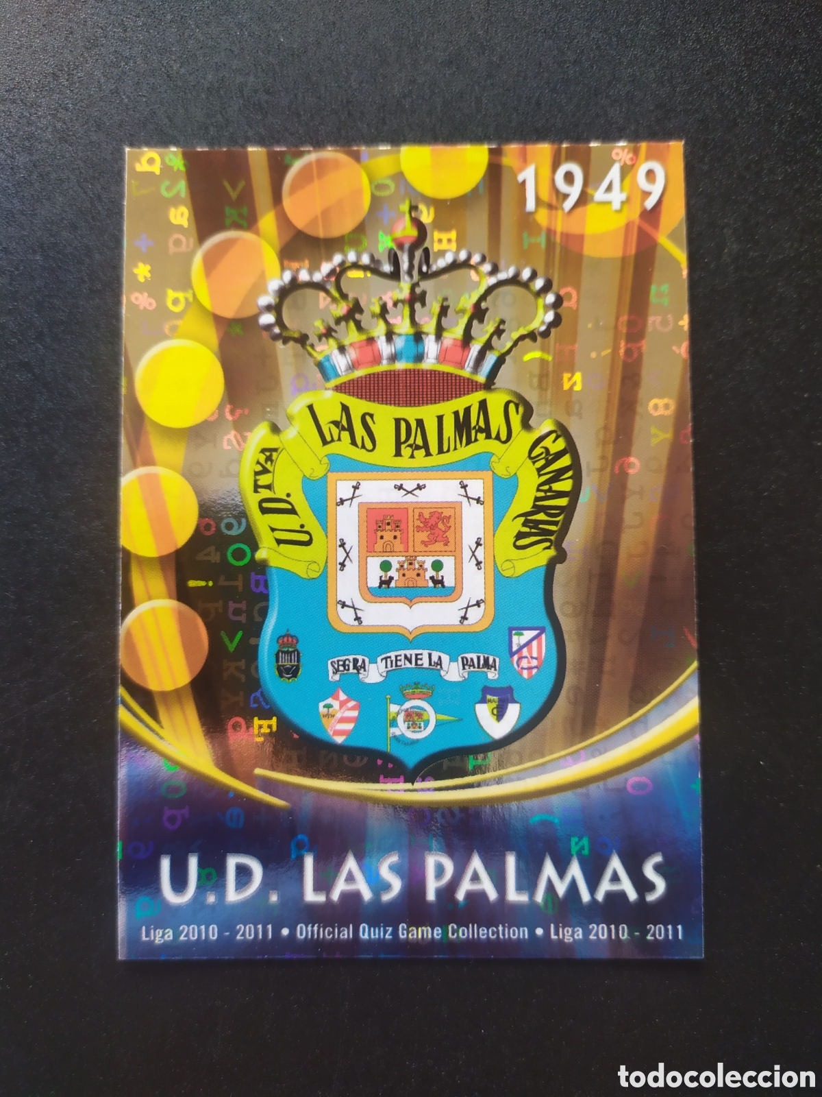 Cromos de f&uacute;tbol: Mundicromo fichas Liga 2010 2011 10 11 escudo brillo letras n&deg; 1048 Las Palmas