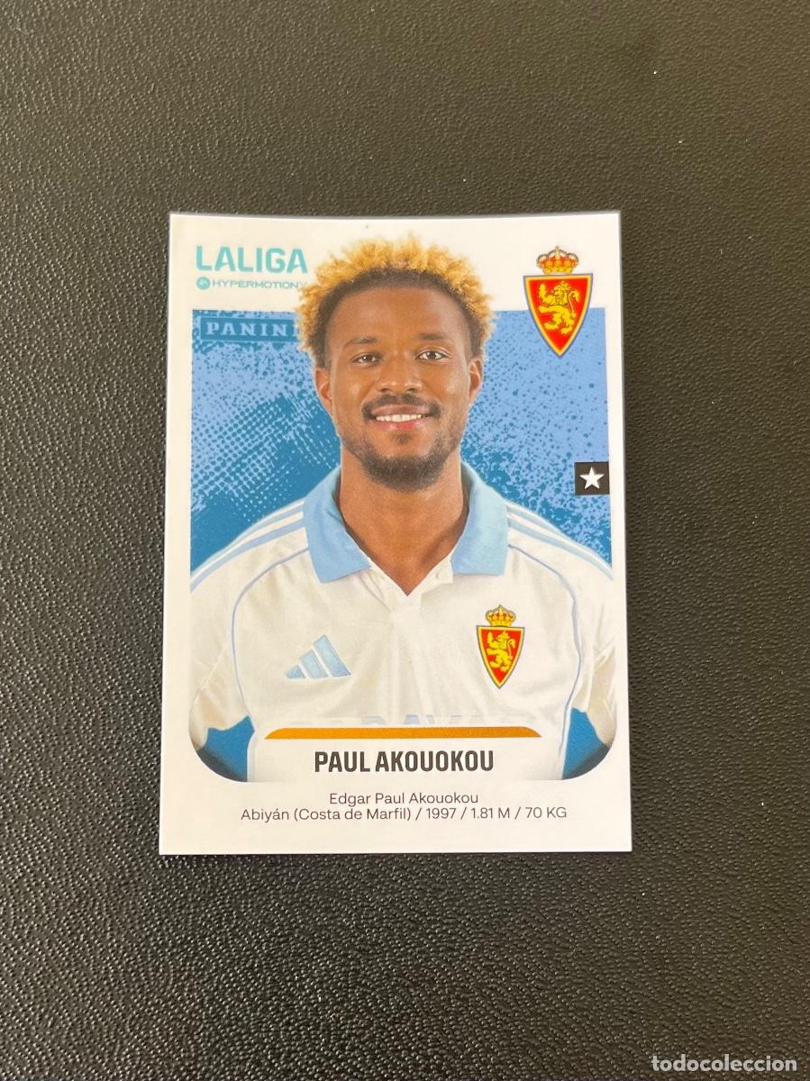 Cromos de f&uacute;tbol: 412 PAUL AKOUOKOU REAL ZARAGOZA LA LIGA HYPERMOTION 2025 2026 PANINI 25 26