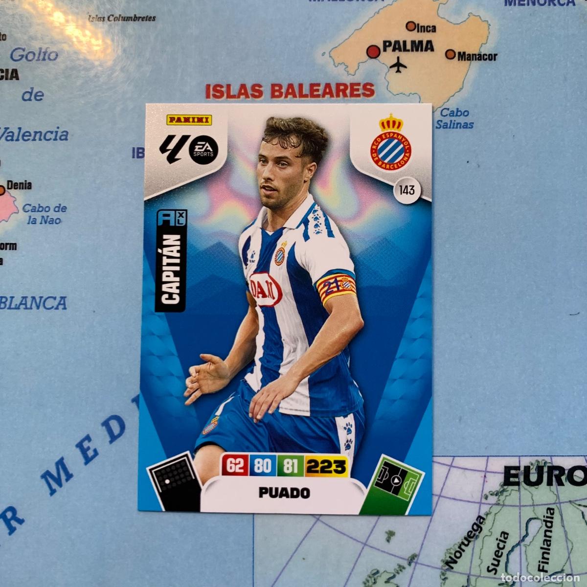 Cromos de f&uacute;tbol: Puado n&uacute;mero 143 del Espa&ntilde;ol cromo adrenalyn XL 25-26 2025-2026