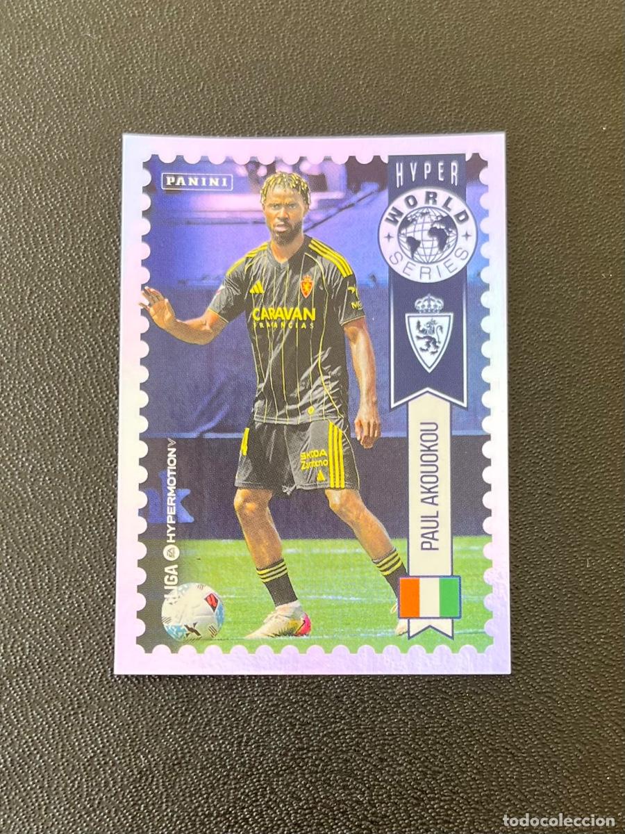 Cromos de f&uacute;tbol: 451 PAUL AKOUOKOU REAL ZARAGOZA HYPER WORLD SERIES LA LIGA HYPERMOTION 2025 2026 PANINI 25 26