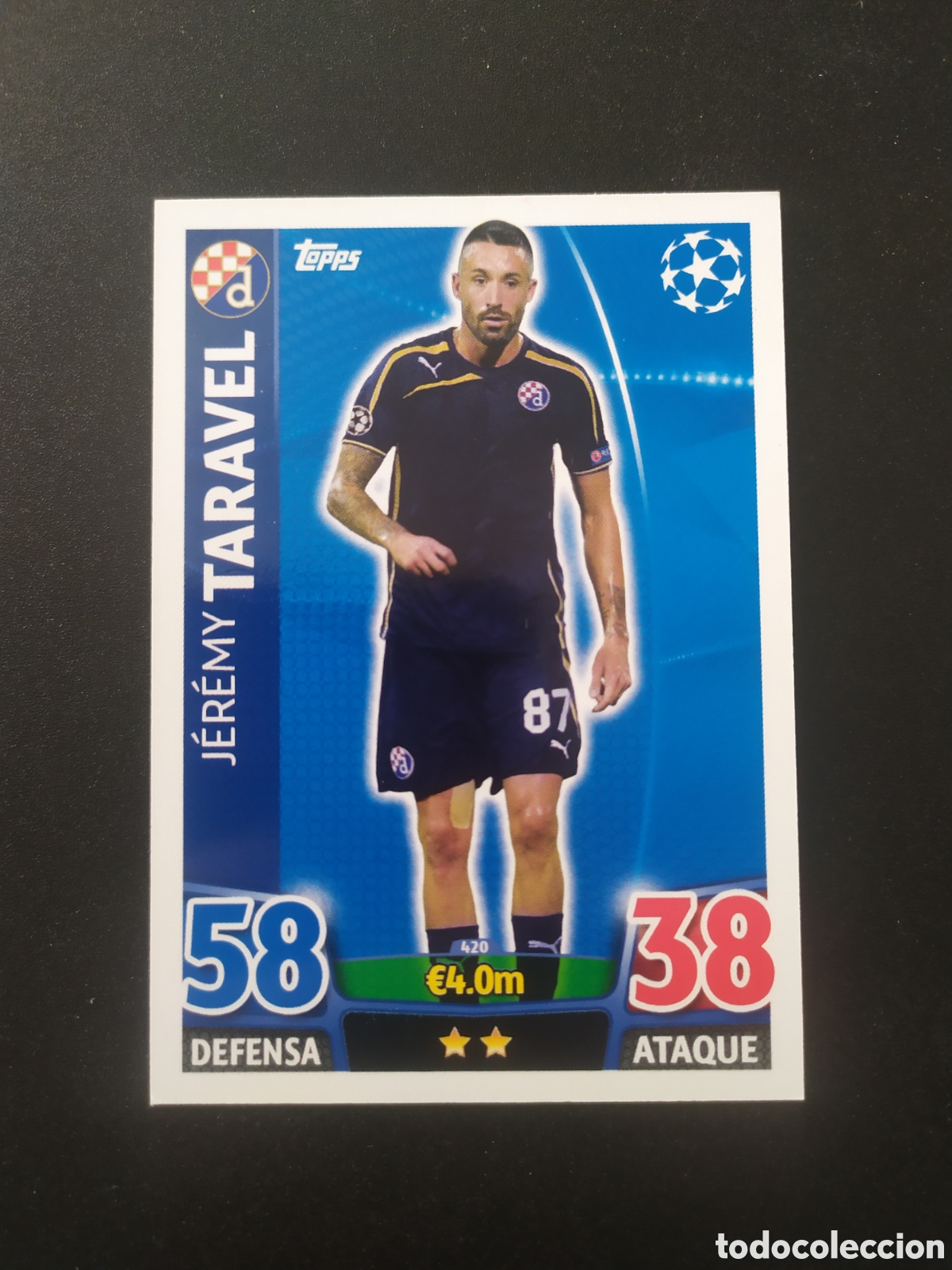 Cromos de f&uacute;tbol: UEFA Champions match attax topps 2015 2016 15 16 Taravel n&deg; 420 Dinamo Zagreb