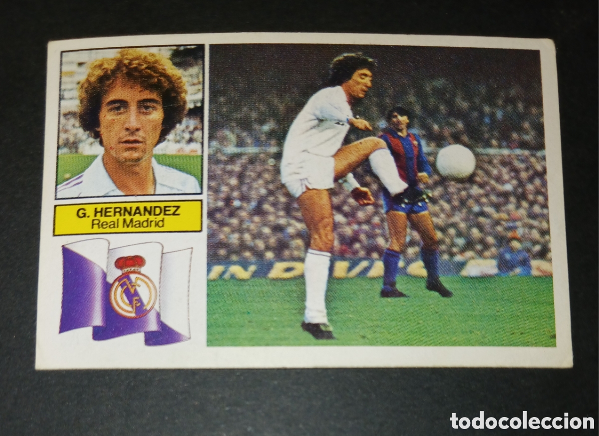 Cromos de f&uacute;tbol: Cromo G. Garc&iacute;a Hern&aacute;ndez Real Madrid Liga 82 83 1982 1983 Ediciones Este sin pegar nunca pegado