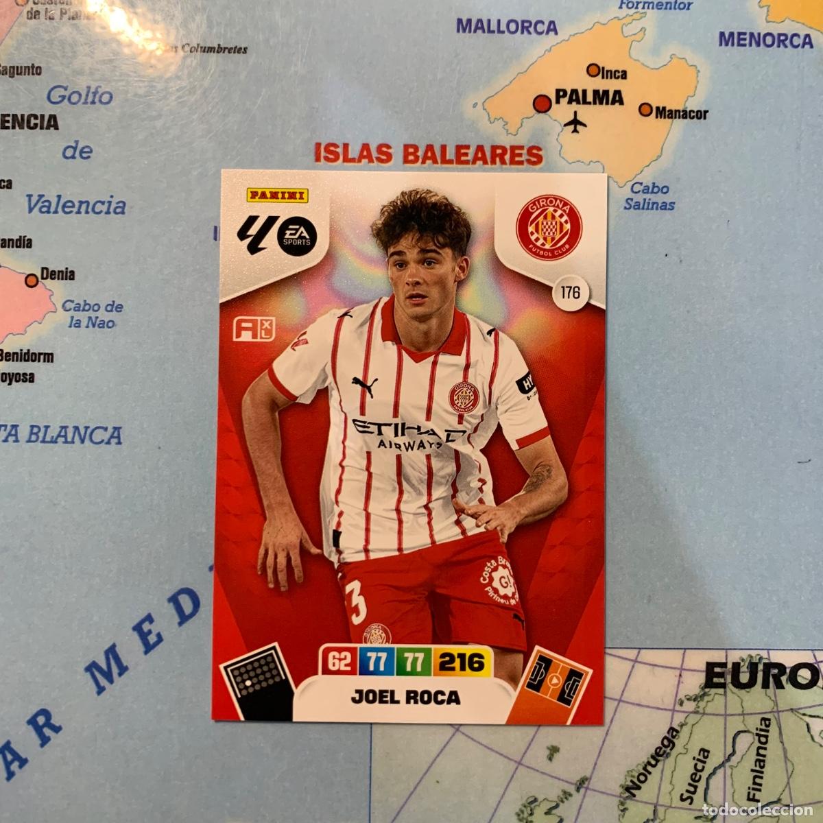 Cromos de f&uacute;tbol: Yoel Roca n&uacute;mero 176 del Girona cromo adrenalyn XL 25-26 2025-2026