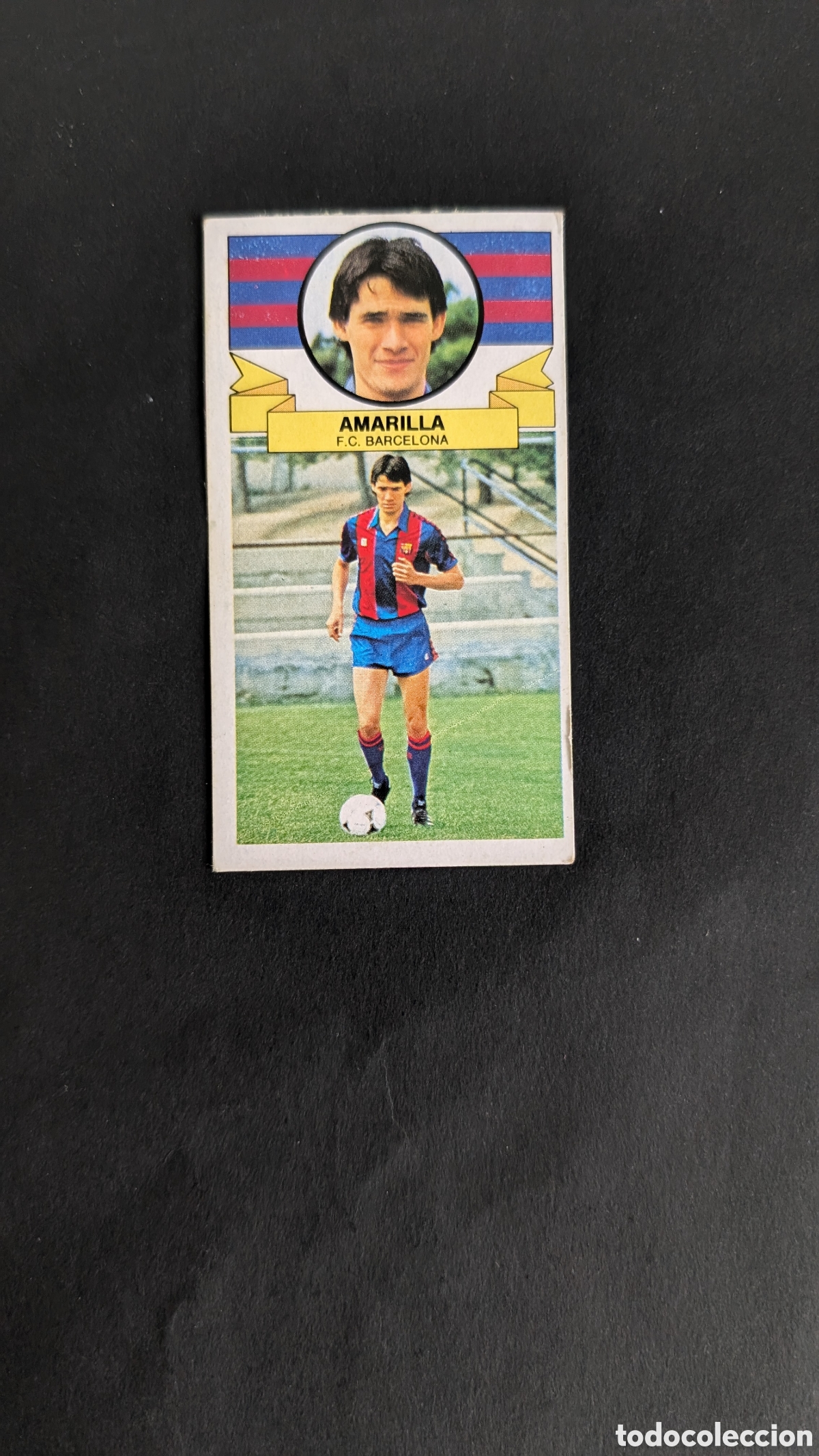 Fu&szlig;ball-Sticker: AMARILLA BARCELONA FICHAJE 1 LIGA ESTE 1985/86 85 86 DESPEGADO
