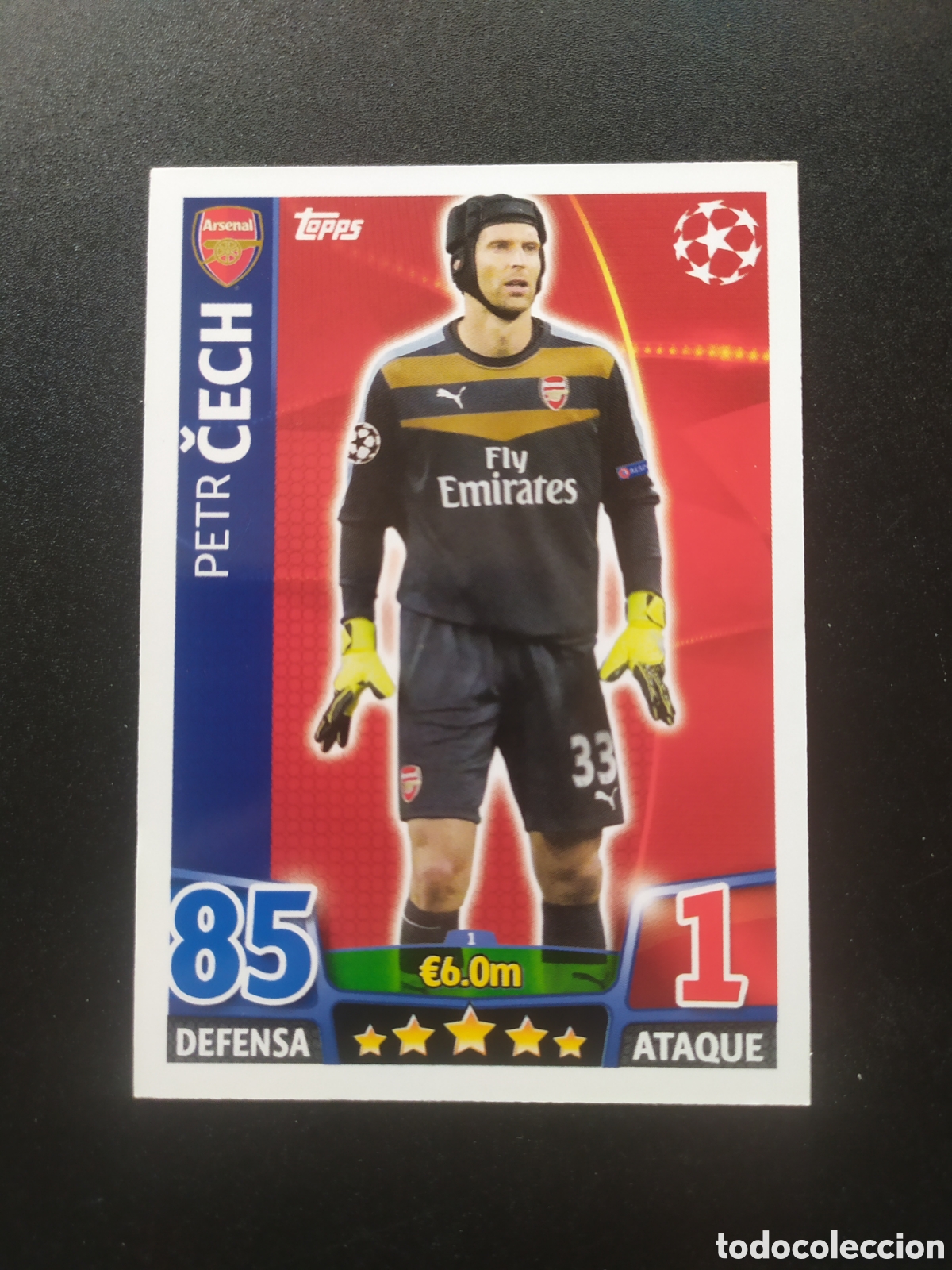 Cromos de f&uacute;tbol: UEFA Champions match attax topps 2015 2016 15 16 Cech n&deg; 1 Arsenal