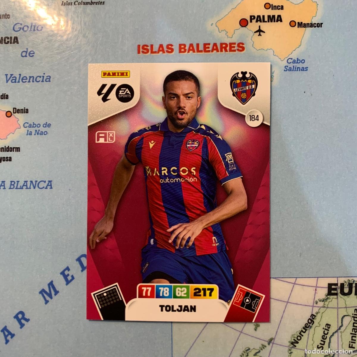 Cromos de f&uacute;tbol: Toljan n&uacute;mero 184 del Levante cromo adrenalyn XL 25-26 2025-2026