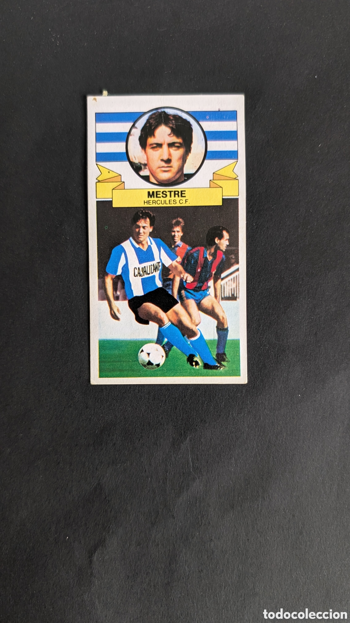 Fu&szlig;ball-Sticker: MESTRE HERCULES FICHAJE 13 LIGA ESTE 1985/86 85 86 DESPEGADO