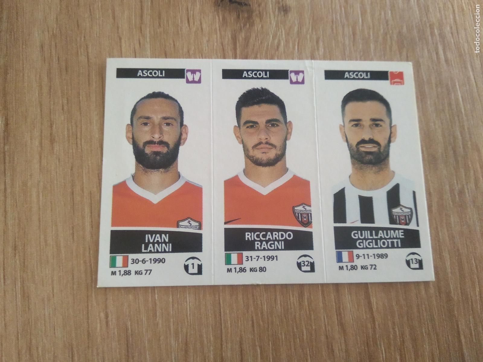 Cromos de f&uacute;tbol: 567 LANNI RAGNI GIGLIOTTI ASCOLI CROMO FUTBOL PANINI LIGA ITALIA 17-18 CALCIATORI 2017-2018