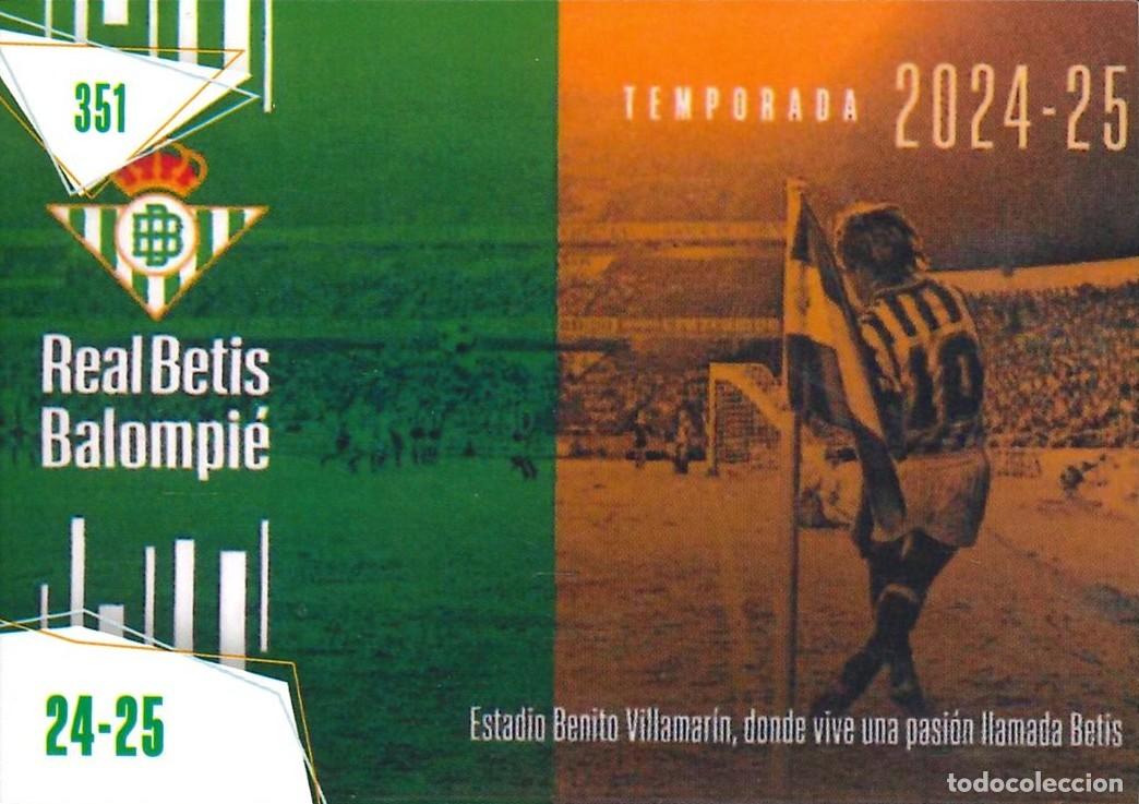 Cromos de f&uacute;tbol: FUTBOL - BETIS CARDS - 2025-2026 - 25-26 - REAL BETIS - 351 - CARNET - TEMPORADA 2024-2025