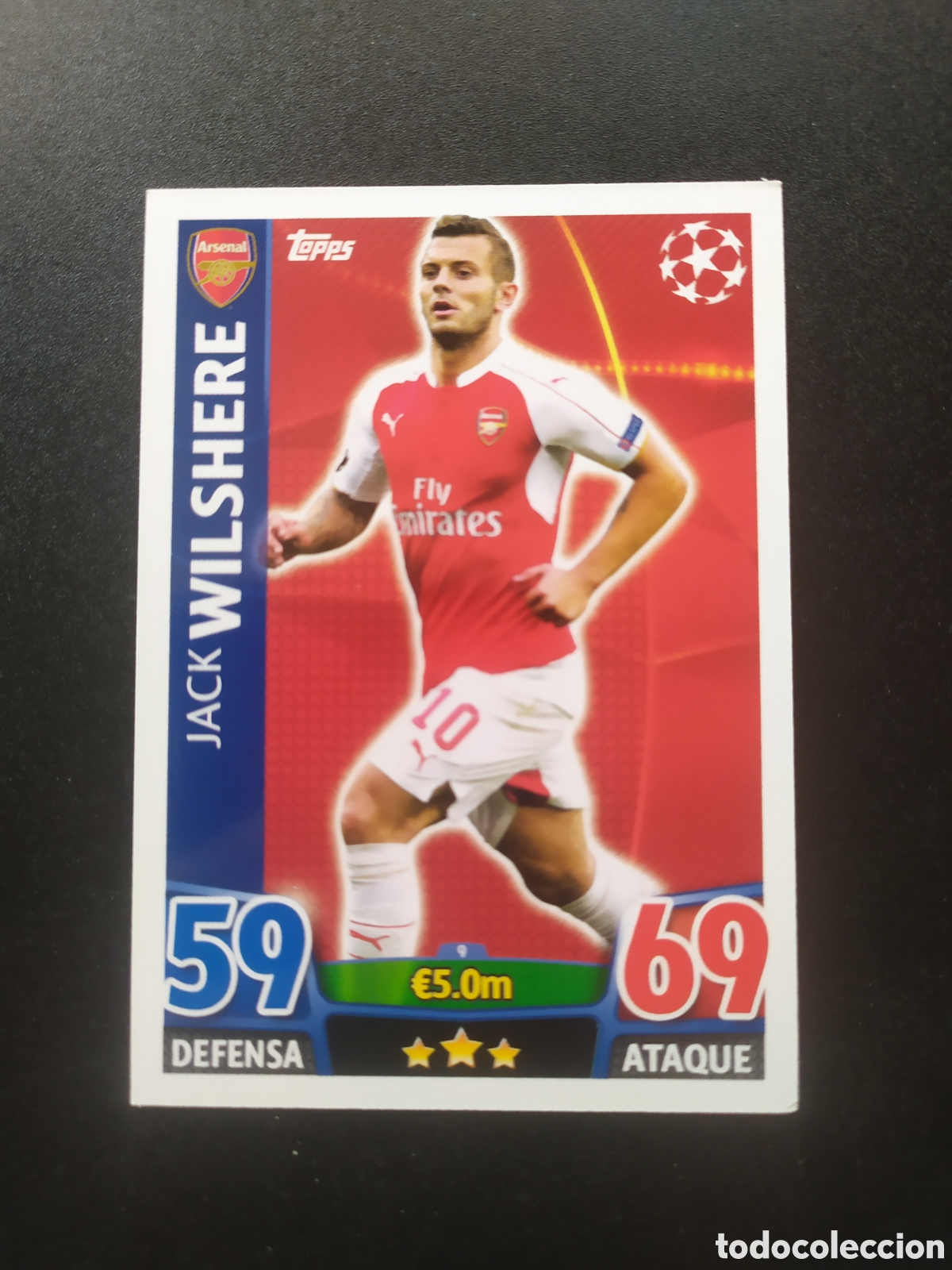 Cromos de f&uacute;tbol: UEFA Champions match attax topps 2015 2016 15 16 Wilshere n&deg; 9 Arsenal
