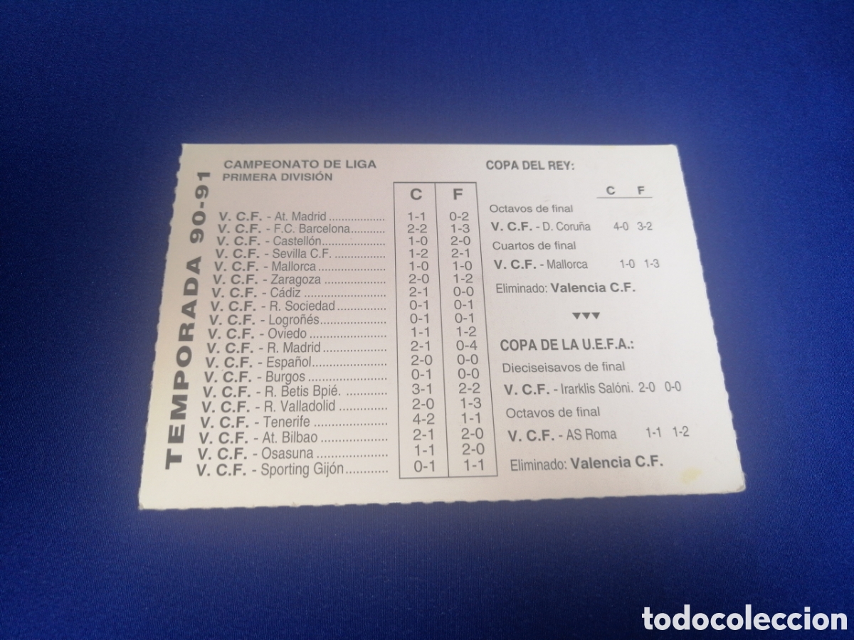 Cromos de f&uacute;tbol: HISTORIA DEL VALENCIA CF - DIARIO LAS PROVINCIAS - 1994 -