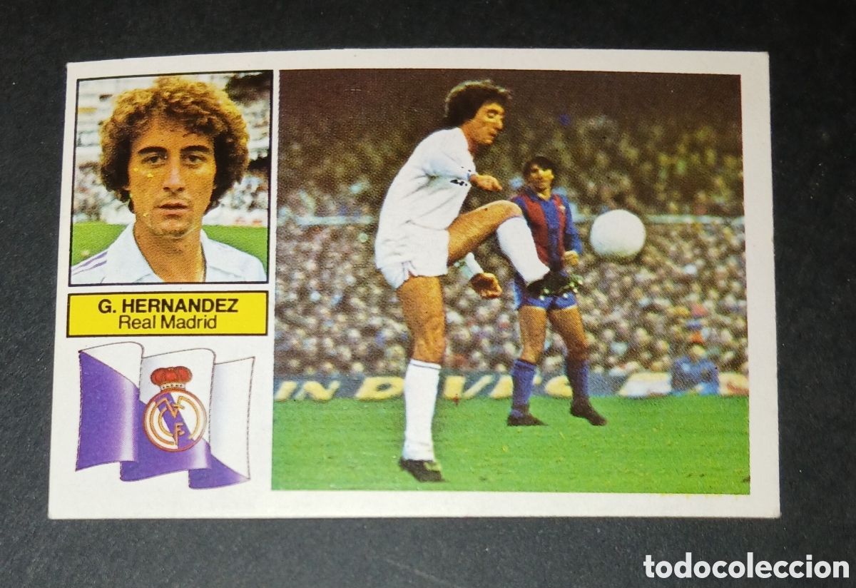 Cromos de f&uacute;tbol: Cromo G. Garc&iacute;a Hern&aacute;ndez Real Madrid Liga 82 83 1982 1983 Ediciones Este sin pegar nunca pegado