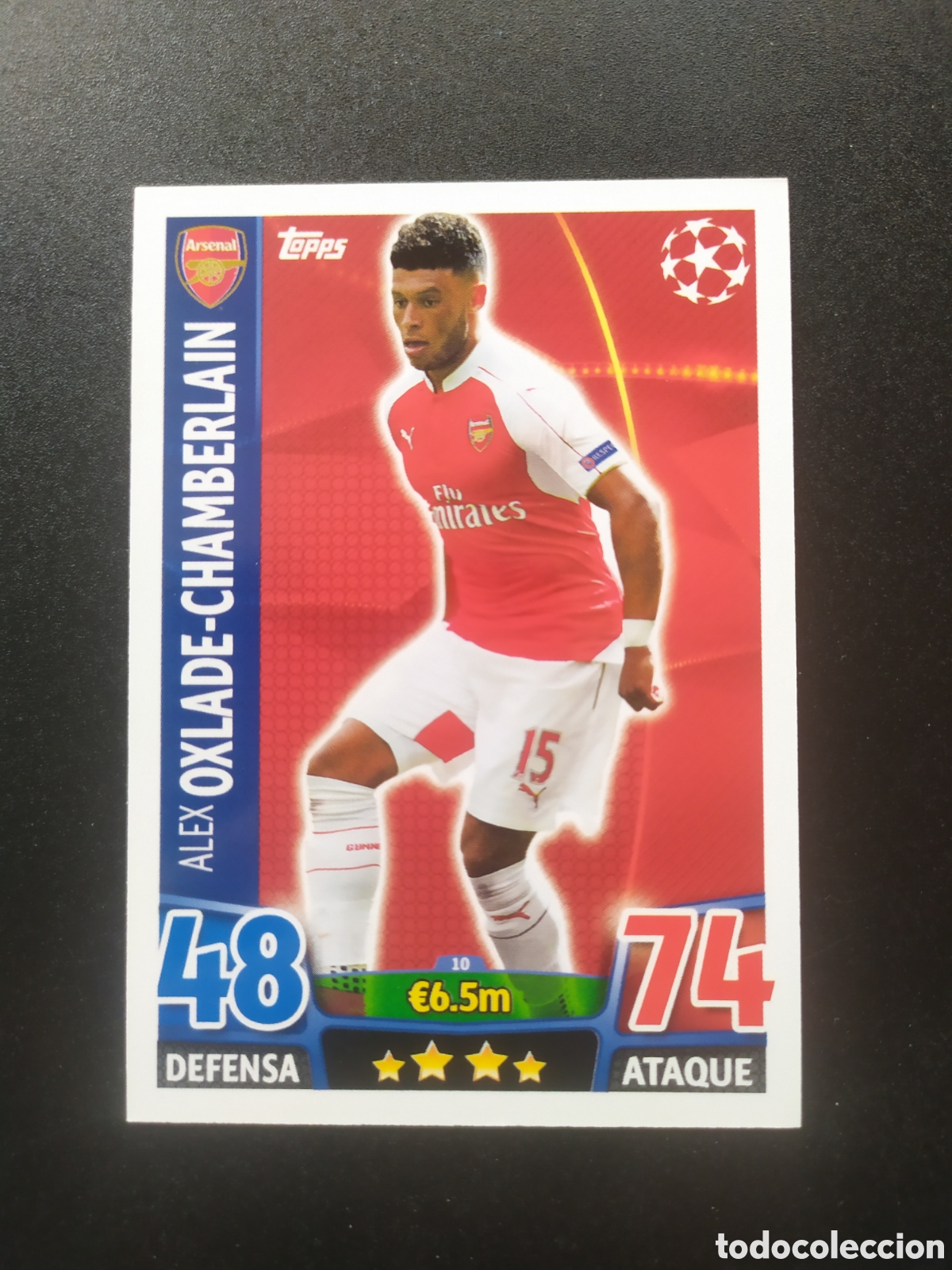 Cromos de f&uacute;tbol: UEFA Champions match attax topps 2015 2016 15 16 Oxlade-Chamberlain n&deg; 10 Arsenal