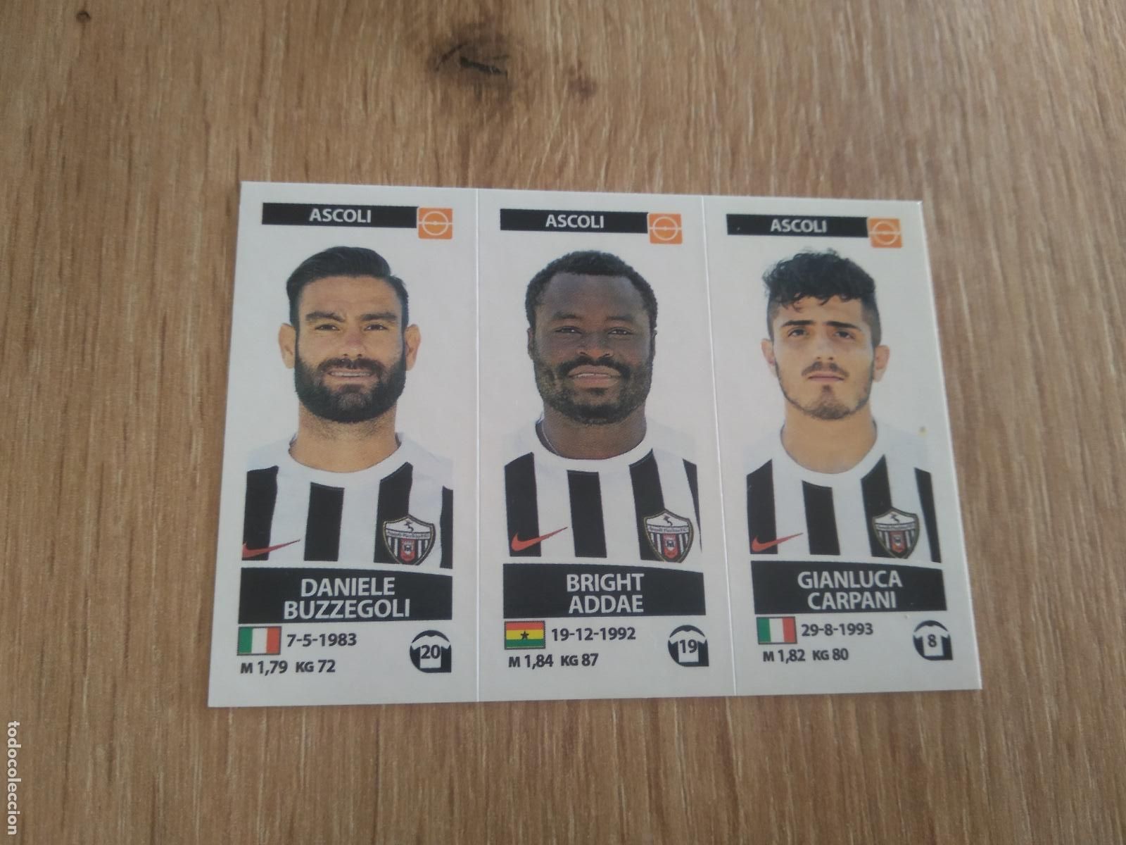 Cromos de f&uacute;tbol: 570 BUZZEGOLI ADDAE CARPANI ASCOLI CROMO FUTBOL PANINI LIGA ITALIA 17-18 CALCIATORI 2017-2018