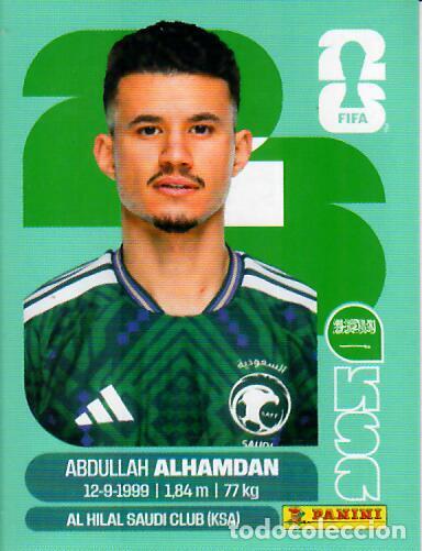 Cromos de f&uacute;tbol: CROMO PANINI MUNDIAL WORLD CUP 2026 - KSA20 KSA 20 - ALHAMDAN - ARABIA SAUDI