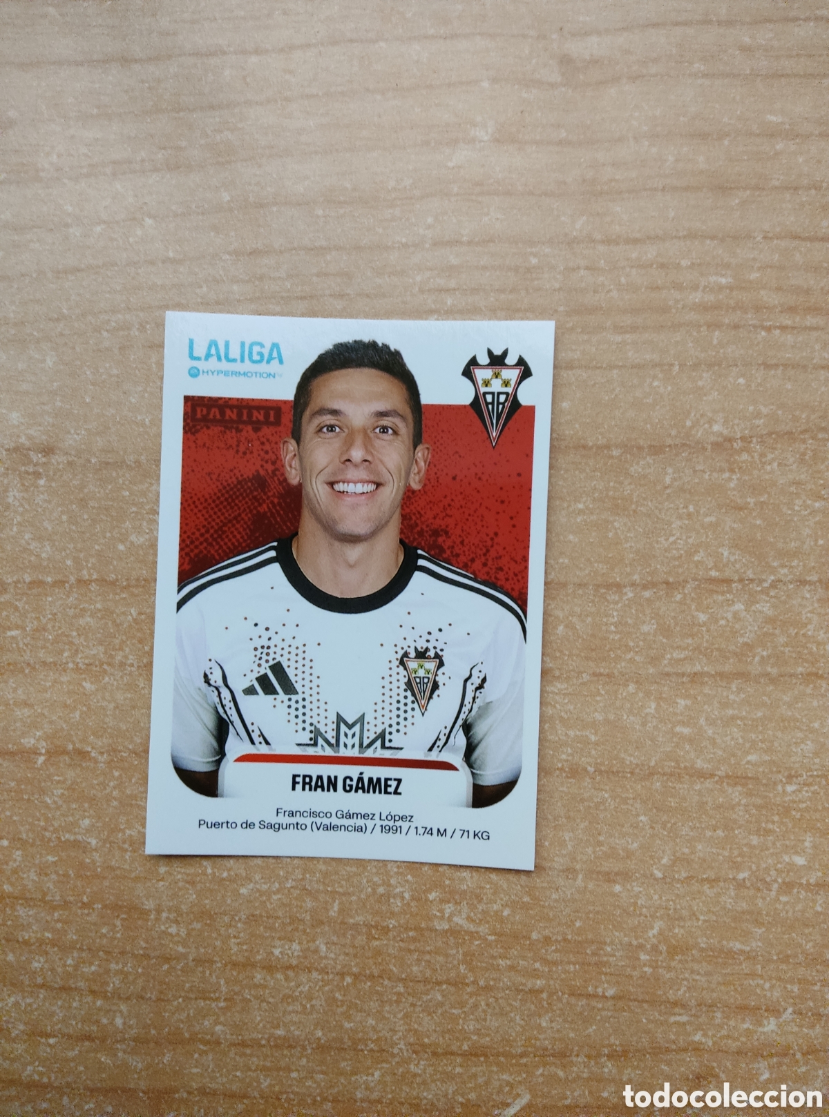 Football Stickers: 6 FRAN GAMEZ ALBACETE LIGA HYPERMOTION 2025 2026