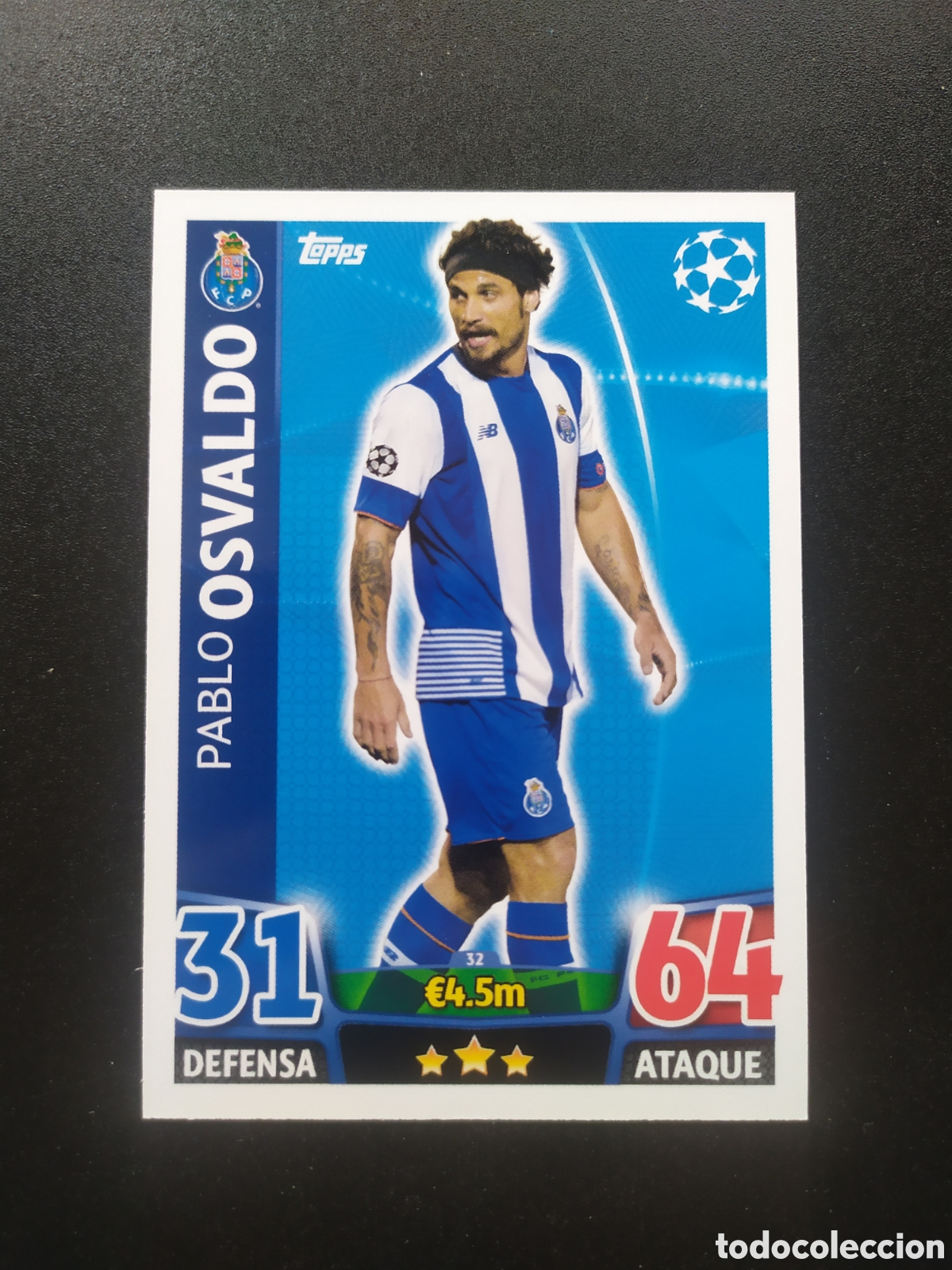 Cromos de f&uacute;tbol: UEFA Champions match attax topps 2015 2016 15 16 Osvaldo n&deg; 32 Porto