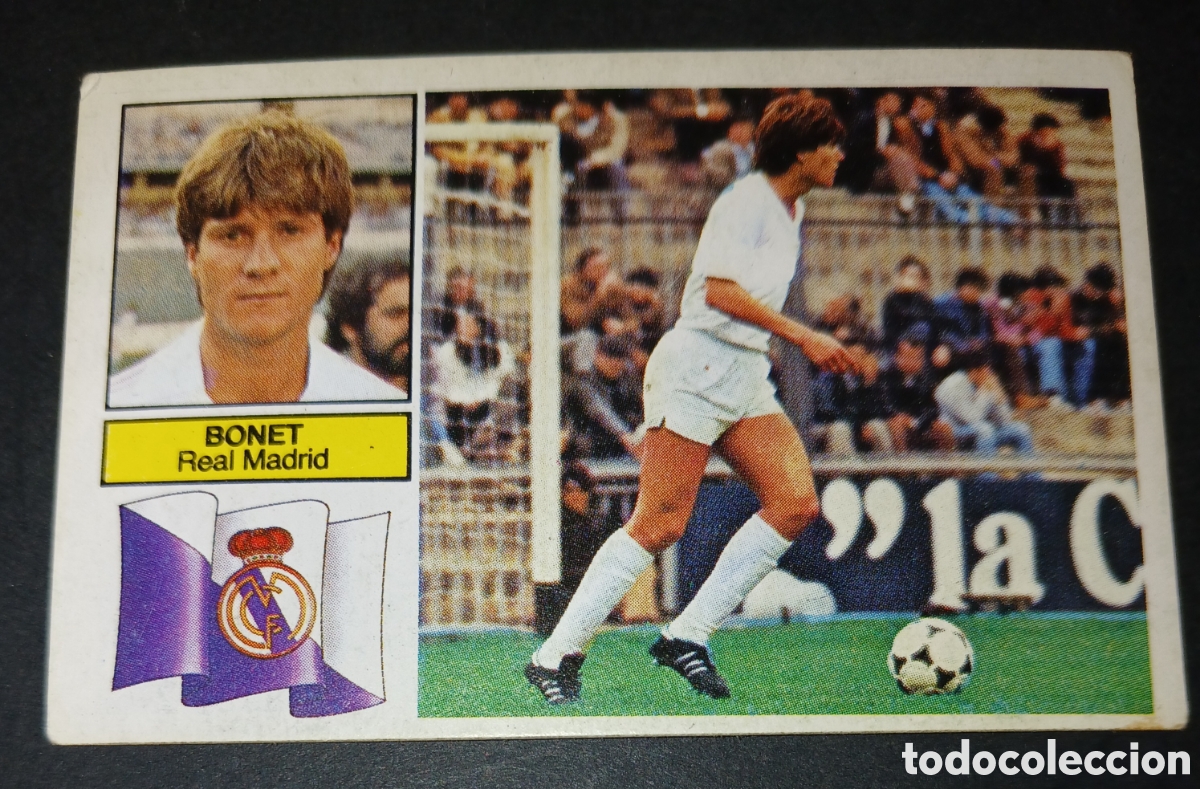 Cromos de f&uacute;tbol: Cromo Bonet Sin publicidad Real Madrid Liga 82 83 1982 1983 Ediciones fichaje sin pegar nunca pegado