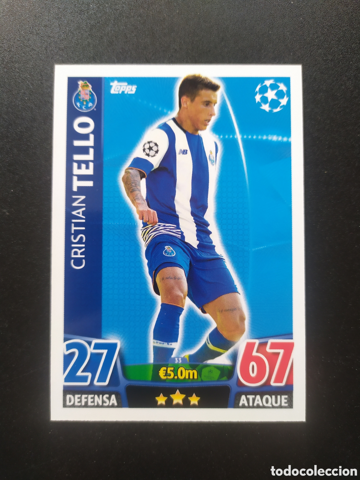 Cromos de f&uacute;tbol: UEFA Champions match attax topps 2015 2016 15 16 Tello n&deg; 33 Porto