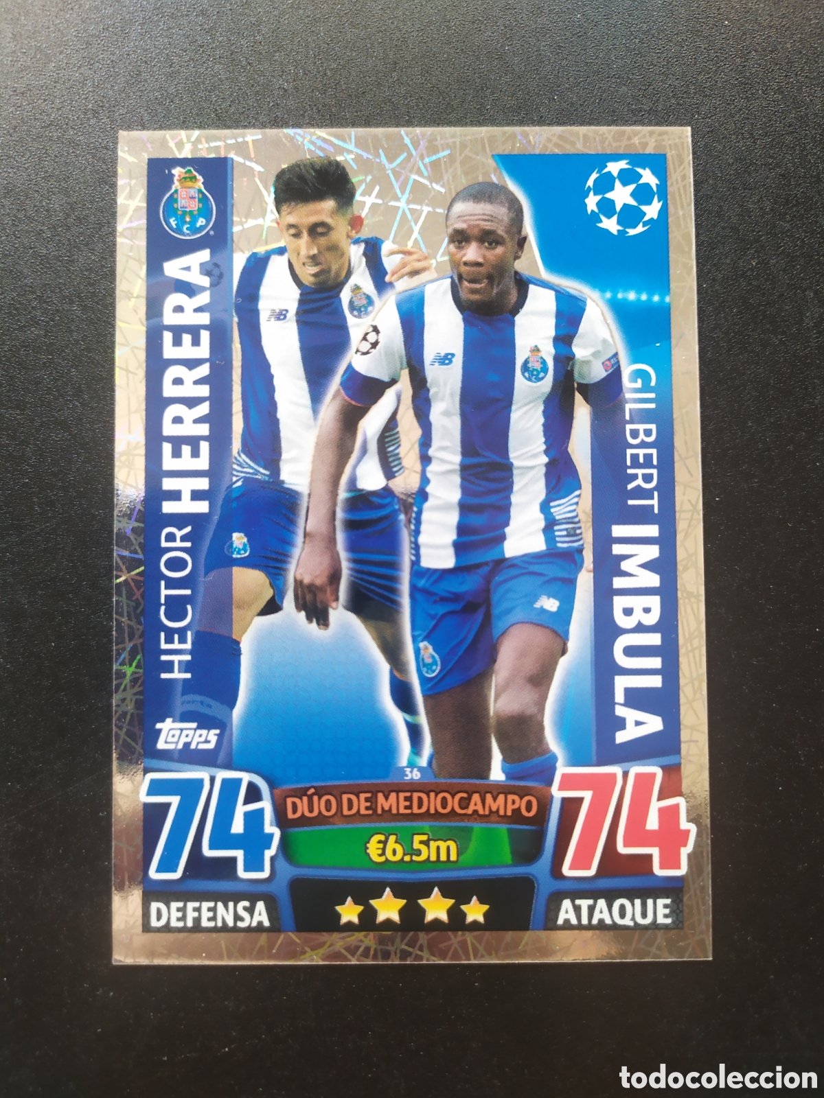 Cromos de f&uacute;tbol: UEFA Champions match attax topps 2015 2016 15 16 H&eacute;ctor Herrera Imbula n&deg; 36 Porto