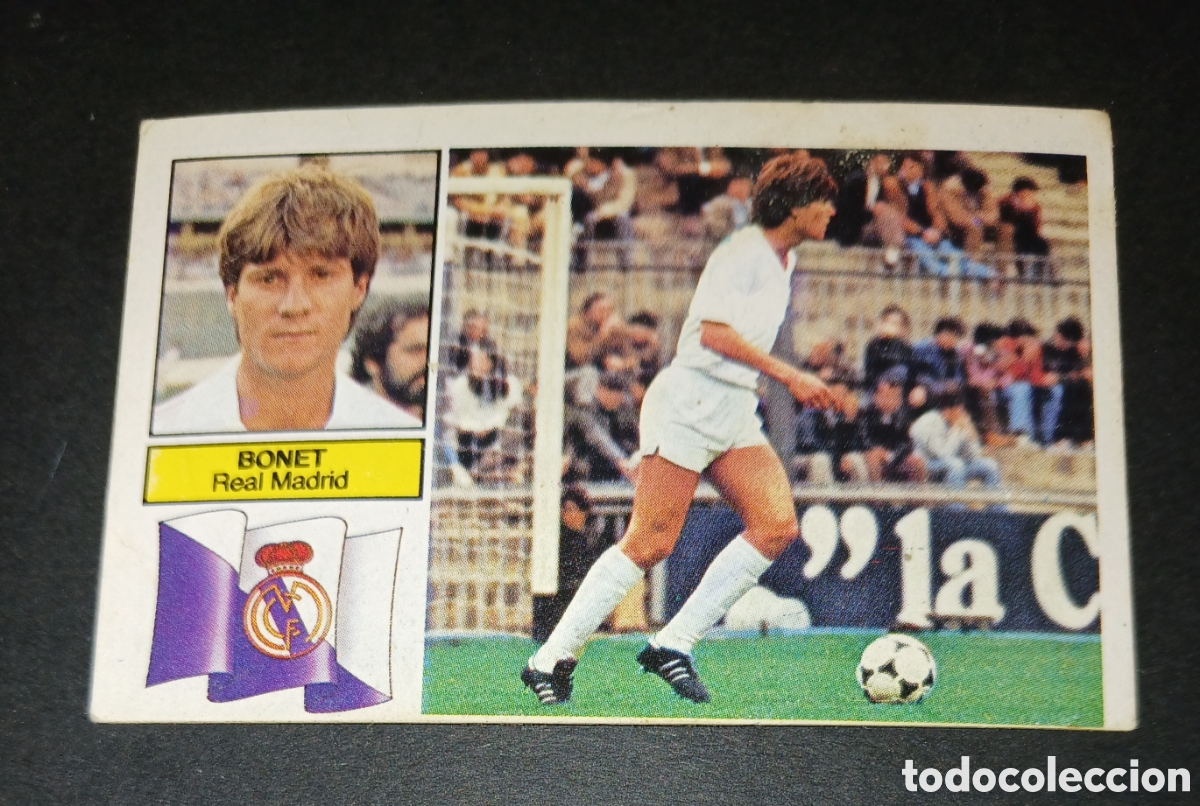 Cromos de f&uacute;tbol: Cromo Bonet Sin publicidad Real Madrid Liga 82 83 1982 1983 Ediciones fichaje sin pegar nunca pegado