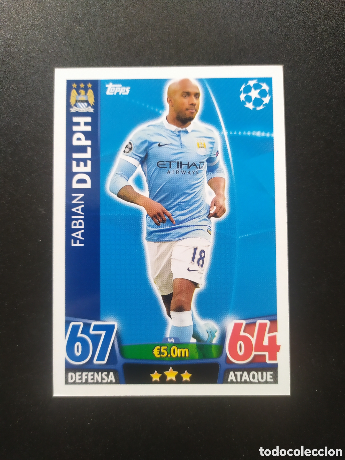 Cromos de f&uacute;tbol: UEFA Champions match attax topps 2015 2016 15 16 Delph n&deg; 44 Manchester City