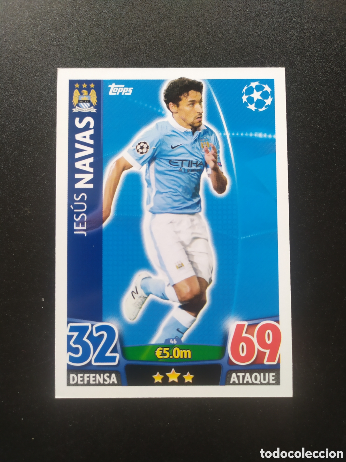 Cromos de f&uacute;tbol: UEFA Champions match attax topps 2015 2016 15 16 Jes&uacute;s Navas n&deg; 46 Manchester City