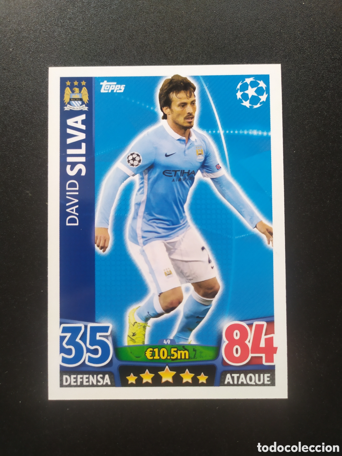 Cromos de f&uacute;tbol: UEFA Champions match attax topps 2015 2016 15 16 Silva n&deg; 49 Manchester City