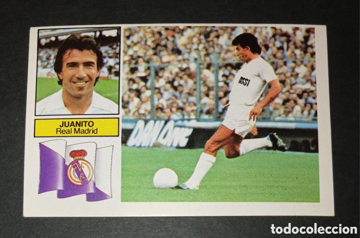 Cromos de f&uacute;tbol: Cromo Juanito Real Madrid Liga 82 83 1982 1983 Ediciones Este sin pegar nunca pegado