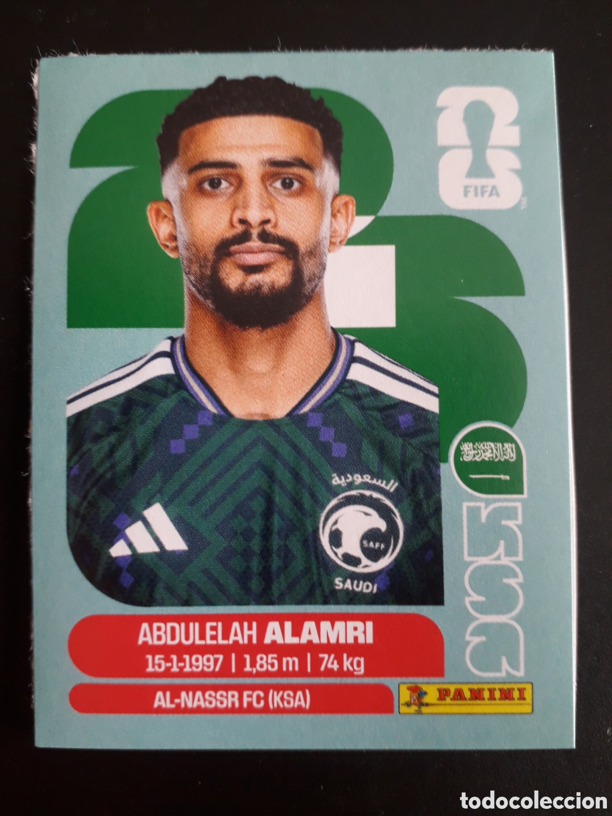 Cromos de f&uacute;tbol: ALAMRI ARABIA SAUD&Iacute; UPDATE ACTUALIZACI&Oacute;N MUNDIAL F&Uacute;TBOL 2026 FIFA WORLD CUP PANINI PEDIDO M&Iacute;NIMO 3&euro;.