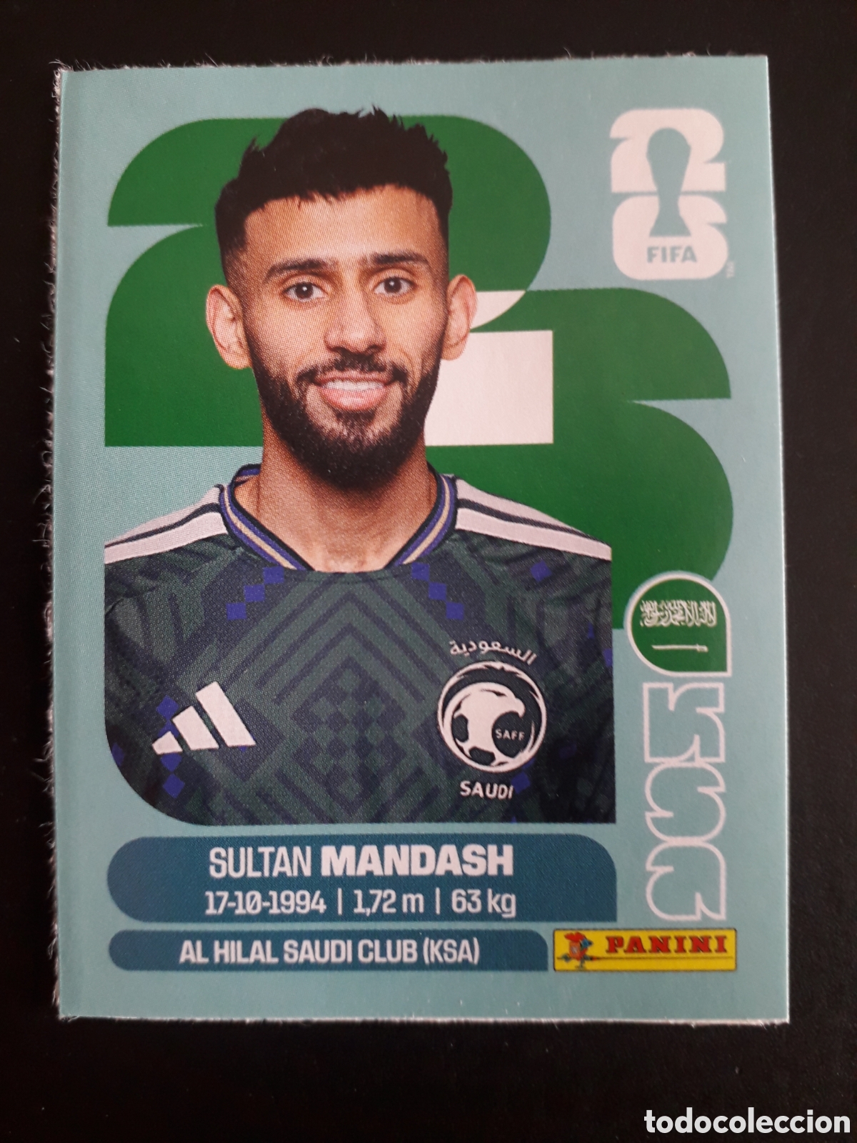 Cromos de f&uacute;tbol: MANDASH ARABIA SAUD&Iacute; UPDATE ACTUALIZACI&Oacute;N MUNDIAL F&Uacute;TBOL 2026 FIFA WORLD CUP PANINI PEDIDO M&Iacute;NIMO 3&euro;