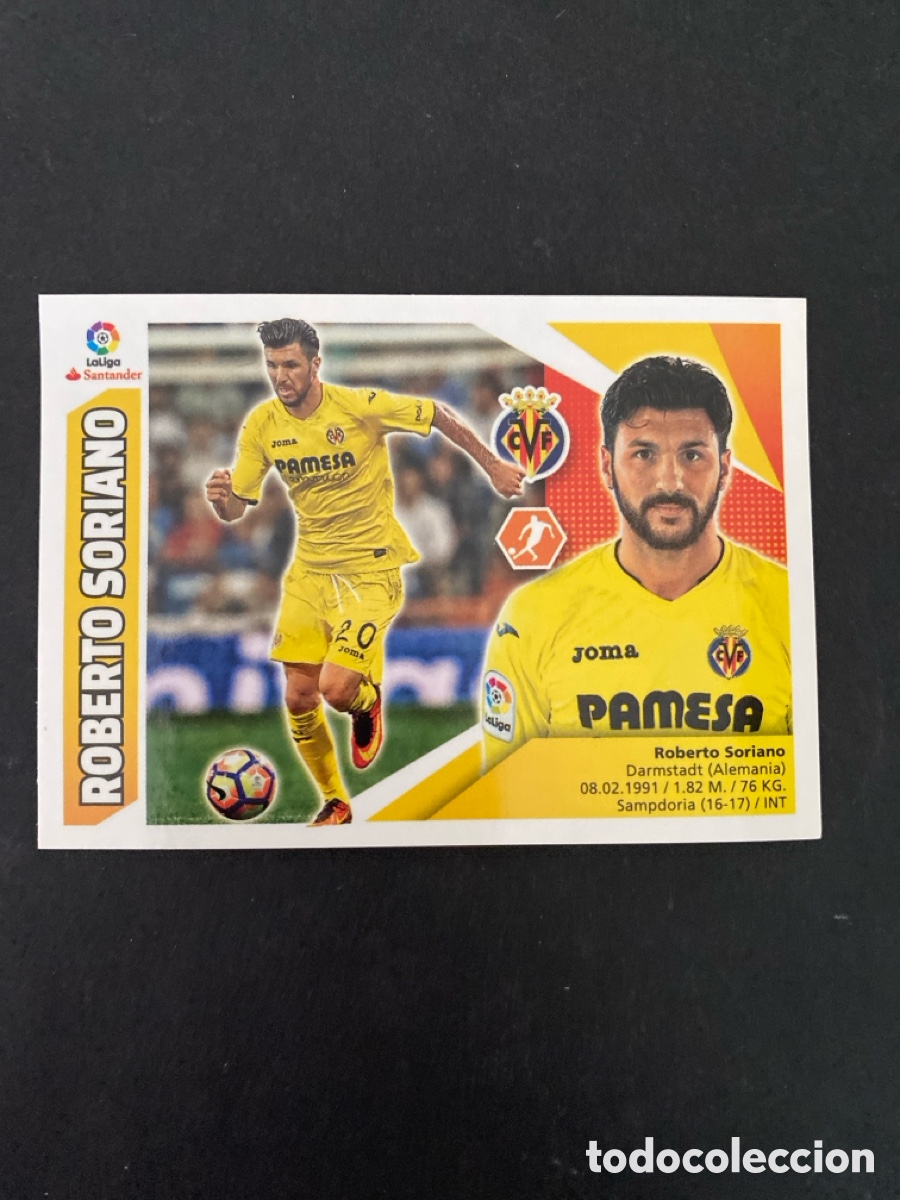 Cromos de f&uacute;tbol: Cromo liga 17/18 Villarreal CF N* 12