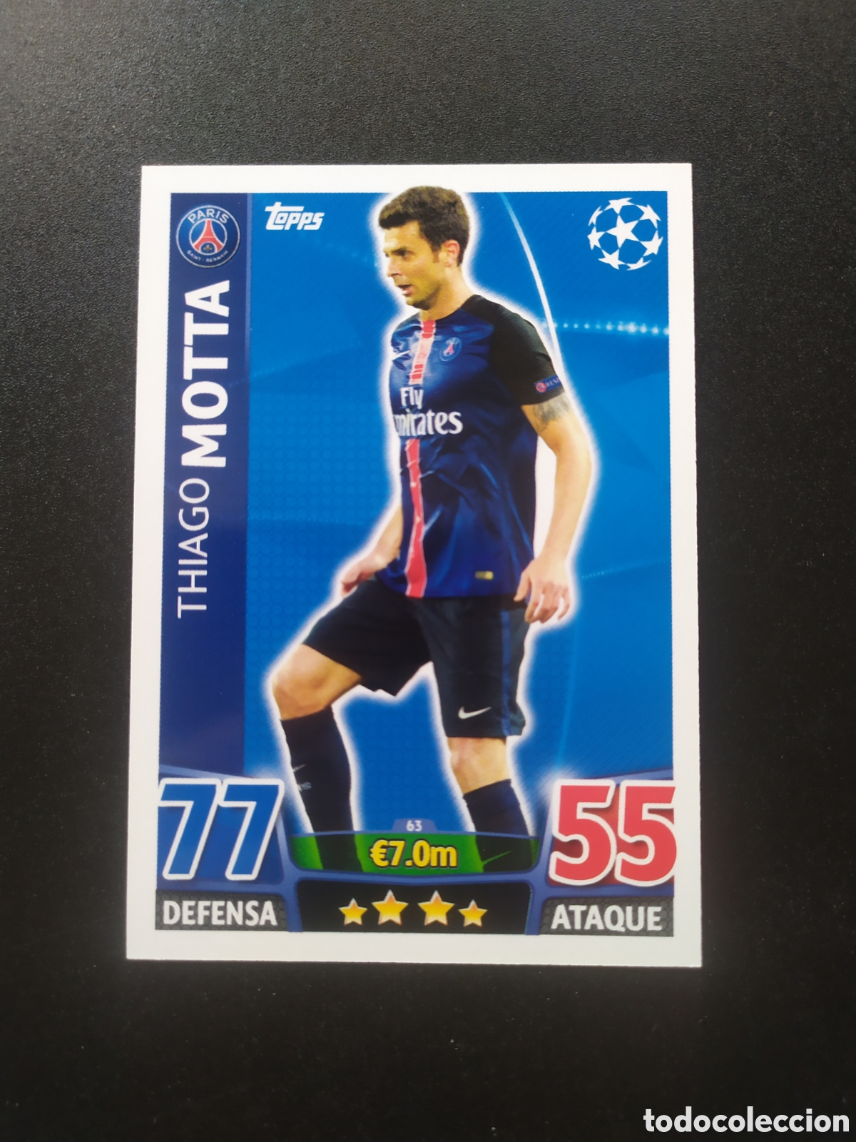 Cromos de f&uacute;tbol: UEFA Champions match attax topps 2015 2016 15 16 Motta n&deg; 63 Paris Saint-Germain