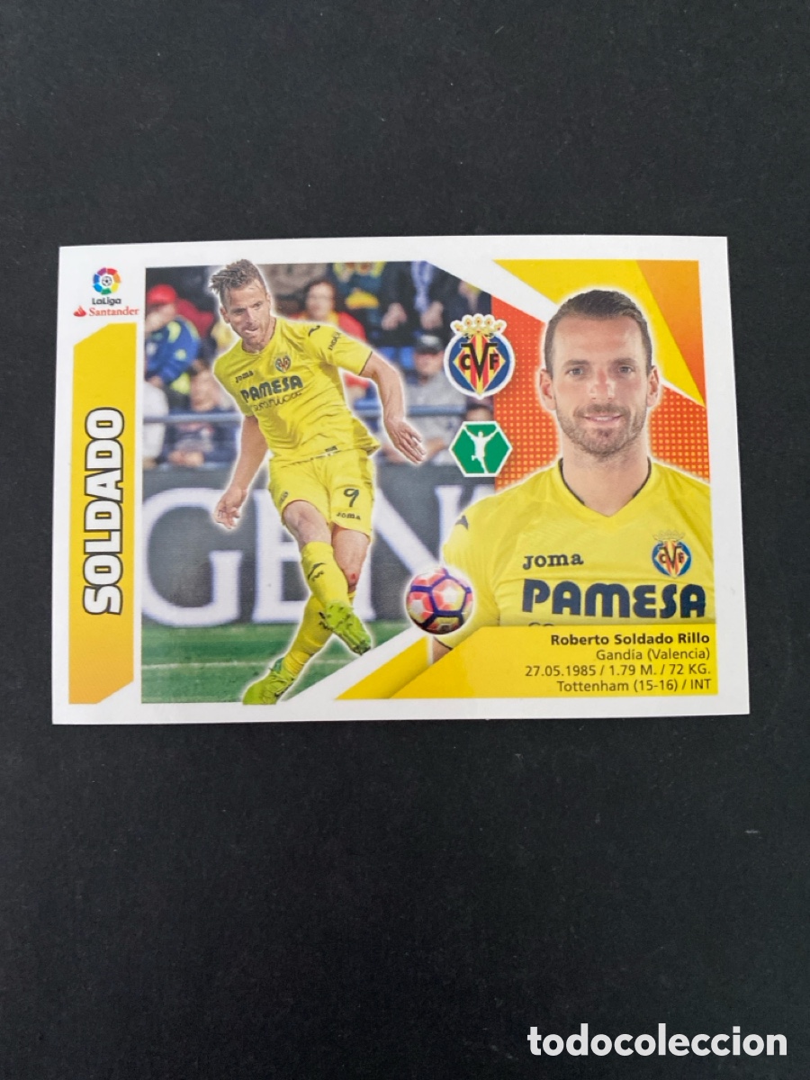 Cromos de f&uacute;tbol: Cromo liga 17/18 Villarreal CF N* 15