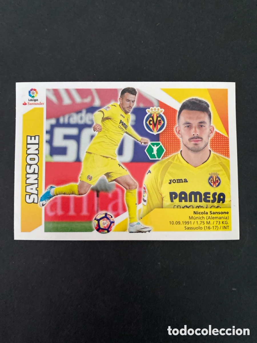 Cromos de f&uacute;tbol: Cromo liga 17/18 Villarreal CF N* 16