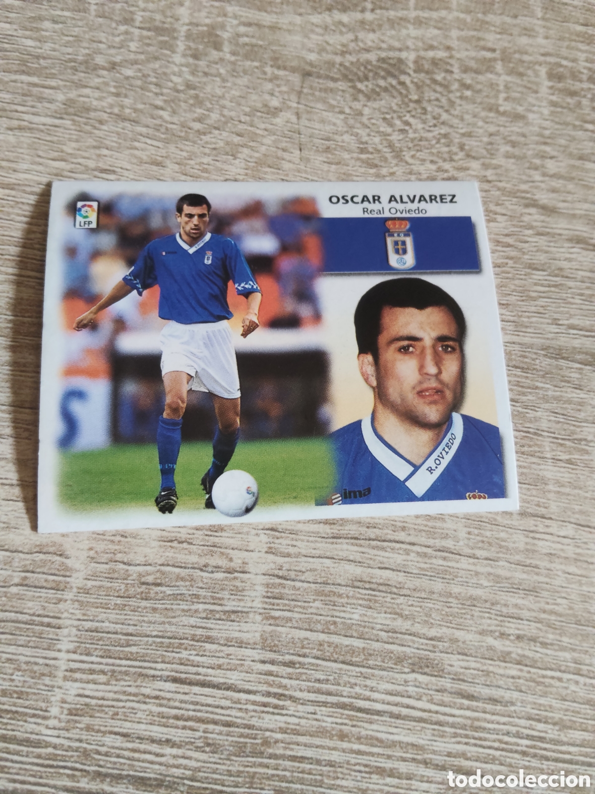 Cromos de f&uacute;tbol: &Oacute;scar &Aacute;lvarez coloca Real Oviedo liga 1999 2000 99 00 ediciones este nuevo