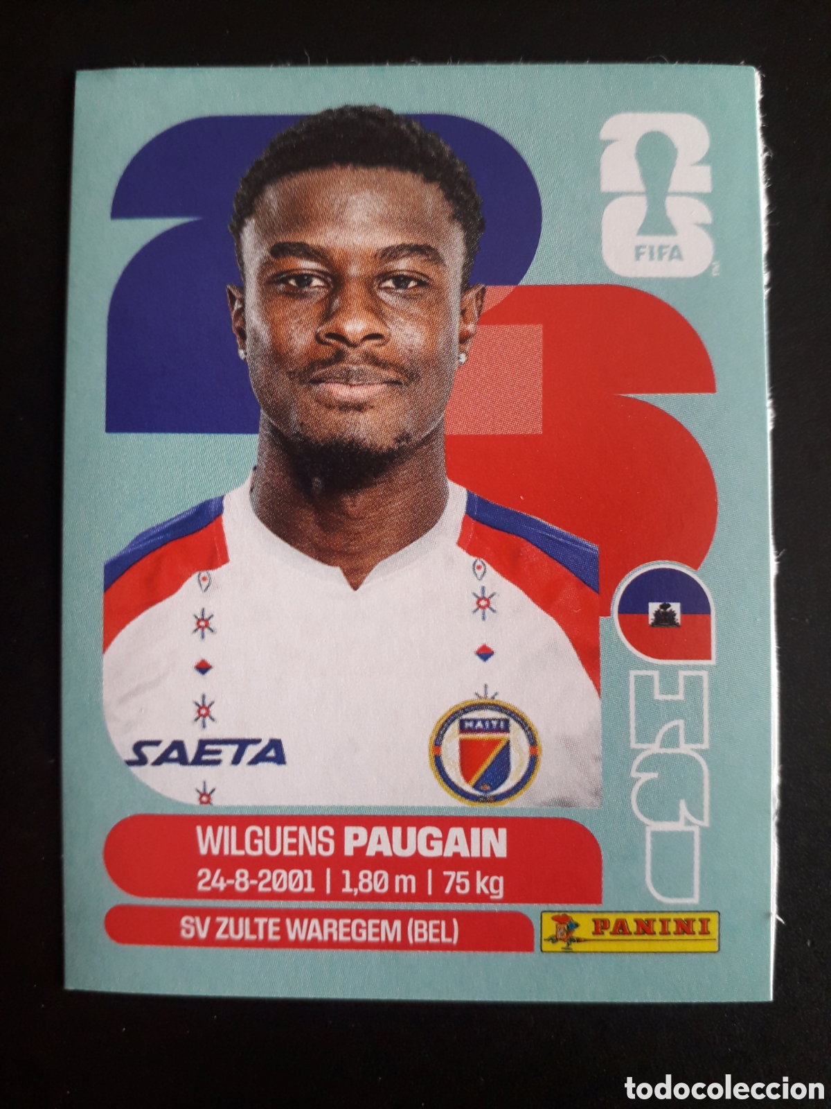 Fu&szlig;ball-Sticker: PAUGAIN HAIT&Iacute; UPDATE ACTUALIZACI&Oacute;N MUNDIAL F&Uacute;TBOL 2026 FIFA WORLD CUP PANINI PEDIDO M&Iacute;NIMO 3&euro;