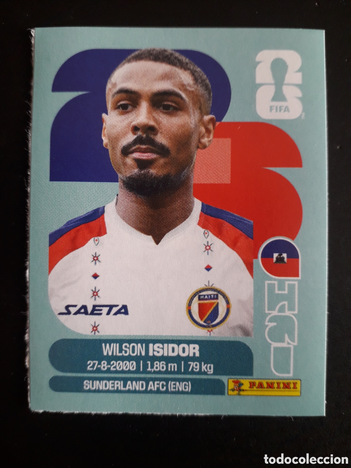 Fu&szlig;ball-Sticker: ISIDOR HAIT&Iacute; UPDATE ACTUALIZACI&Oacute;N MUNDIAL F&Uacute;TBOL 2026 FIFA WORLD CUP PANINI PEDIDO M&Iacute;NIMO 3&euro;