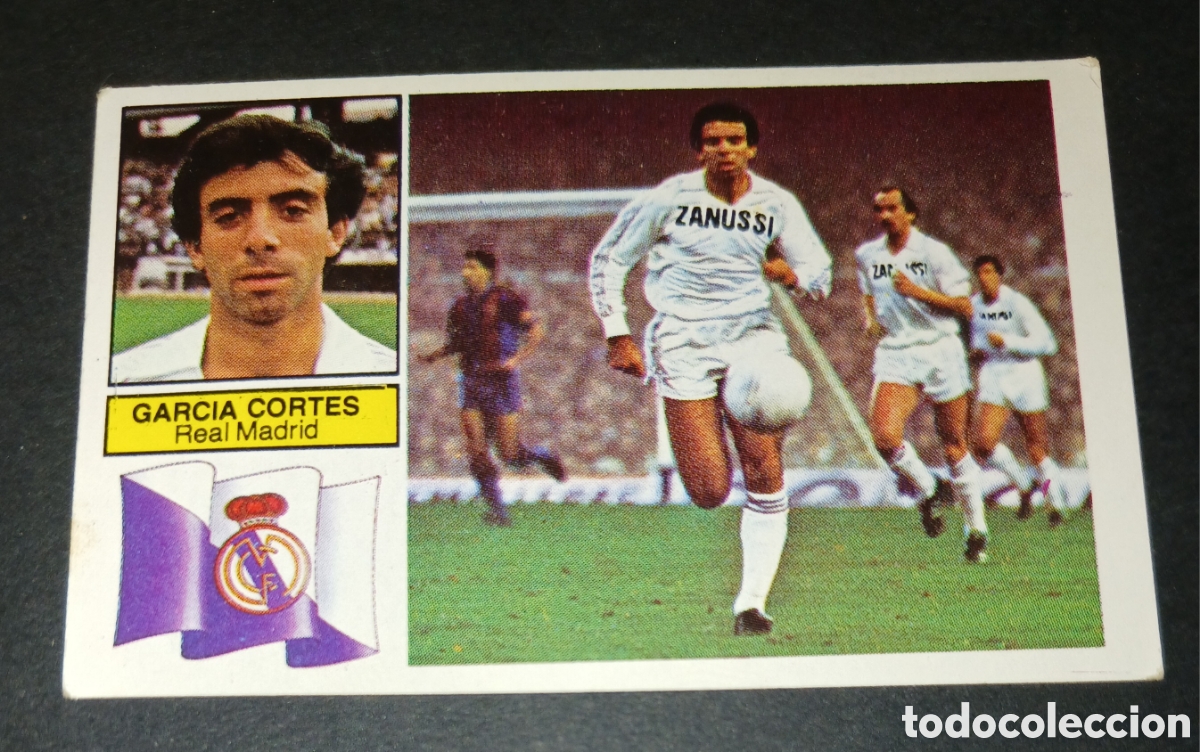 Fu&szlig;ball-Sticker: Cromo Garcia Cortes Real Madrid Liga 82 83 1982 1983 Ediciones Este sin pegar nunca pegado