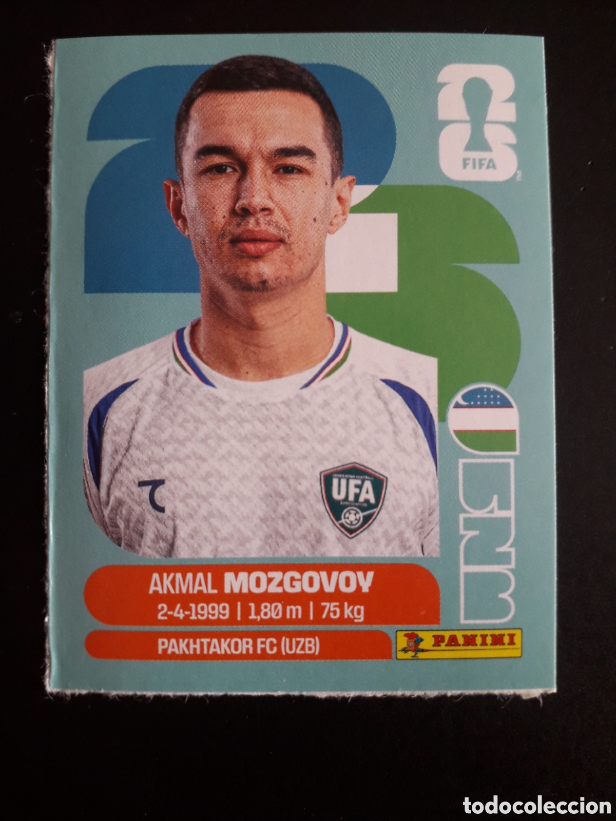 Fu&szlig;ball-Sticker: MOZGOVOV UZBEKISTAN UPDATE ACTUALIZACI&Oacute;N MUNDIAL F&Uacute;TBOL 2026 FIFA WORLD CUP PANINI PEDIDO M&Iacute;NIMO 3&euro;.