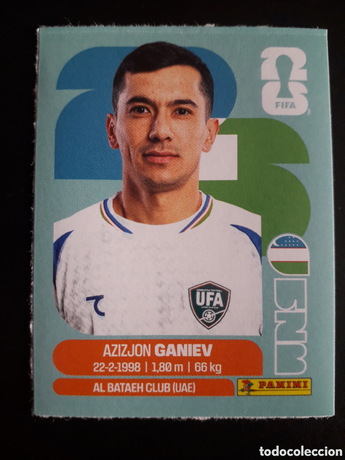 Fu&szlig;ball-Sticker: GANIEV UZBEKISTAN UPDATE ACTUALIZACI&Oacute;N MUNDIAL F&Uacute;TBOL 2026 FIFA WORLD CUP PANINI PEDIDO M&Iacute;NIMO 3&euro;