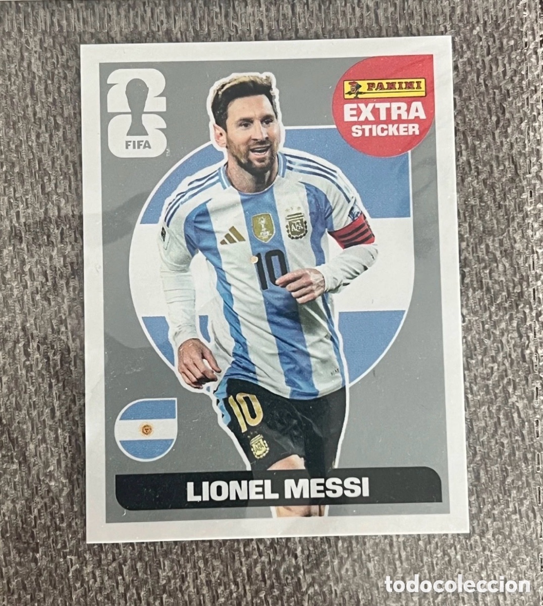 Cromos de f&uacute;tbol: Panini FIFA World Cup 2026 Extra Sticker Lionel Messi Argentina Official St