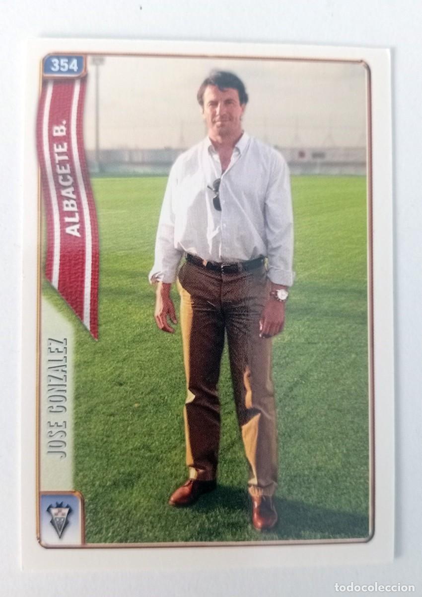 Cromos de f&uacute;tbol: CROMO FUTBOL ALBACETE BALOMPI&Eacute; MUNDI CROMO 2004-2005: ENTRENADOR JOS&Eacute; GONZ&Aacute;LEZ