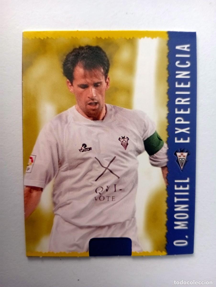 Cromos de f&uacute;tbol: CROMO FUTBOL ALBACETE BALOMPI&Eacute; MUNDI CROMO 2004-2005: OSCAR MONTIEL EXPERIENCIA