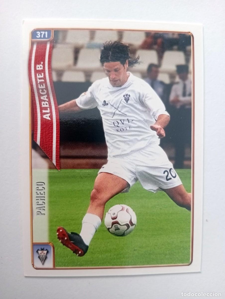 Cromos de f&uacute;tbol: CROMO FUTBOL ALBACETE BALOMPI&Eacute; MUNDI CROMO 2004-2005: PACHECO