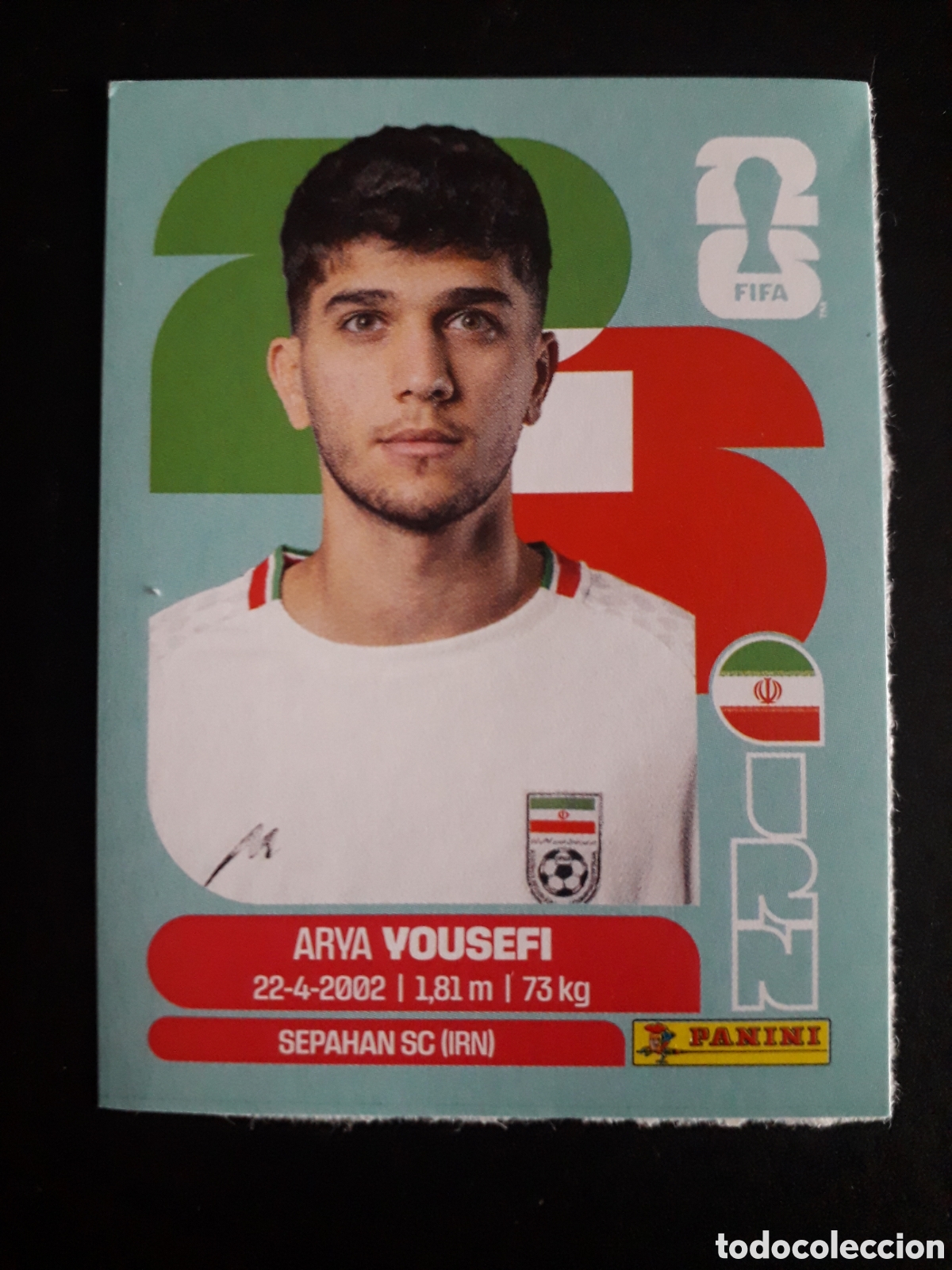 Cromos de f&uacute;tbol: YOUSEFI IR&Aacute;N UPDATE ACTUALIZACI&Oacute;N MUNDIAL F&Uacute;TBOL 2026 FIFA WORLD CUP PANINI PEDIDO M&Iacute;NIMO 3&euro;