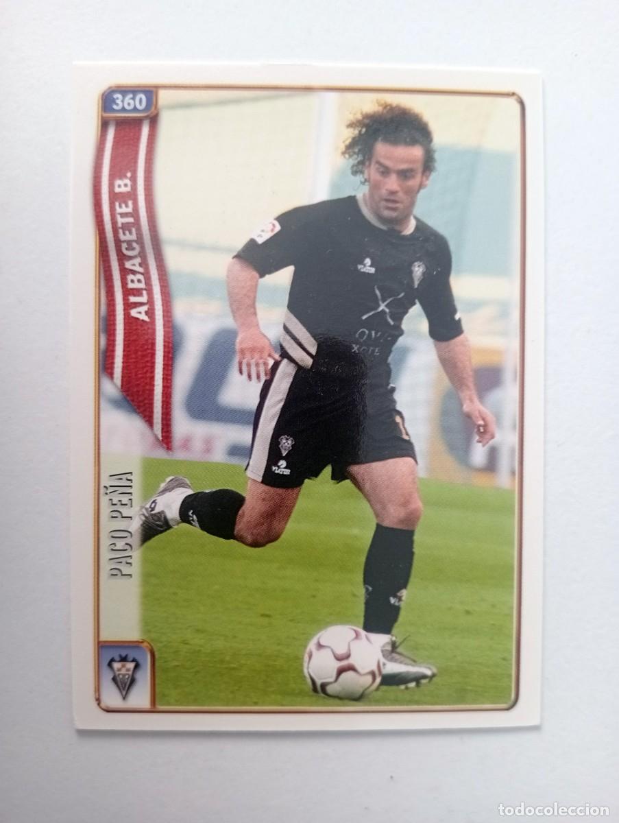 Cromos de f&uacute;tbol: CROMO FUTBOL ALBACETE BALOMPI&Eacute; MUNDI CROMO 2004-2005: PACO PE&Ntilde;A