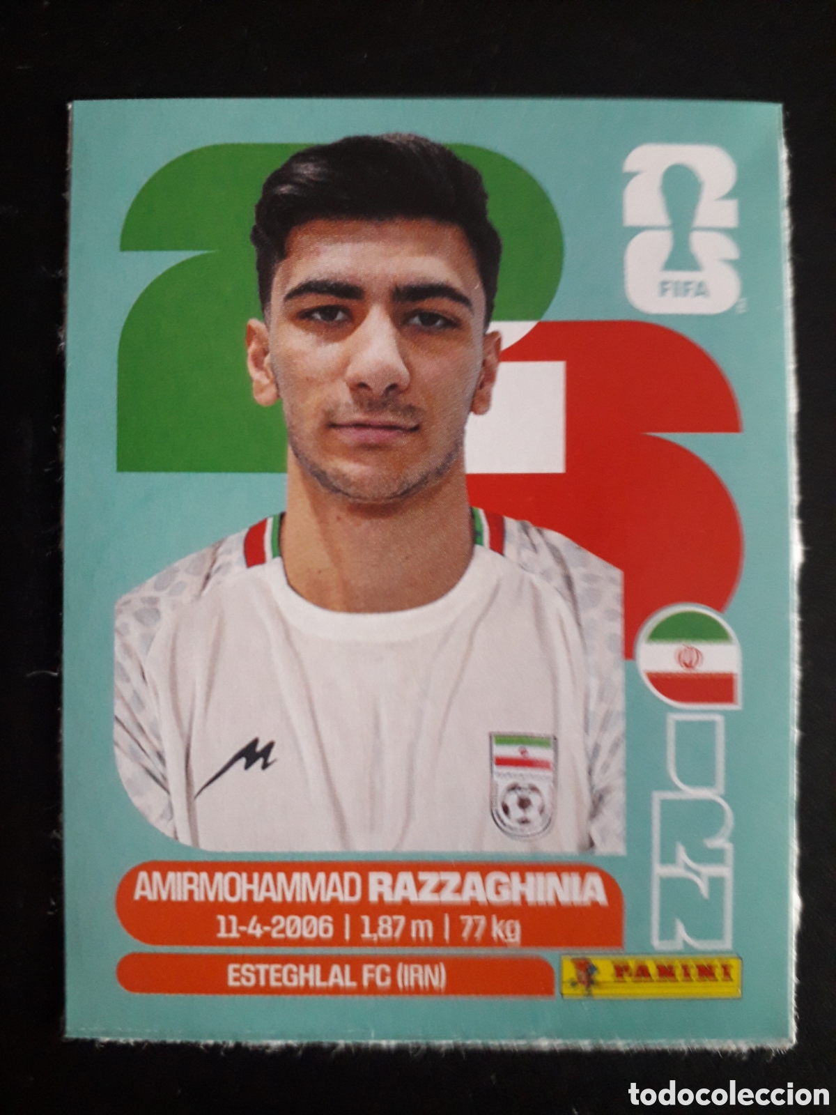 Cromos de f&uacute;tbol: RAZZAGHANIA IR&Aacute;N UPDATE ACTUALIZACI&Oacute;N MUNDIAL F&Uacute;TBOL 2026 FIFA WORLD CUP PANINI PEDIDO M&Iacute;NIMO 3&euro;